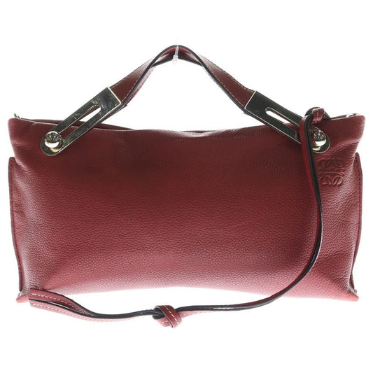Loewe Miss Y 2way Shoulder Bag Mini Bag Red Leather Silver Hardware
