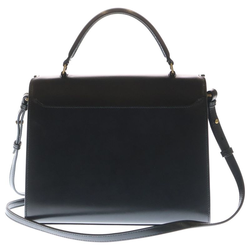 Saint Laurent Paris Cass Andra Top Handle 2way Shoulder Bag Handbag Black