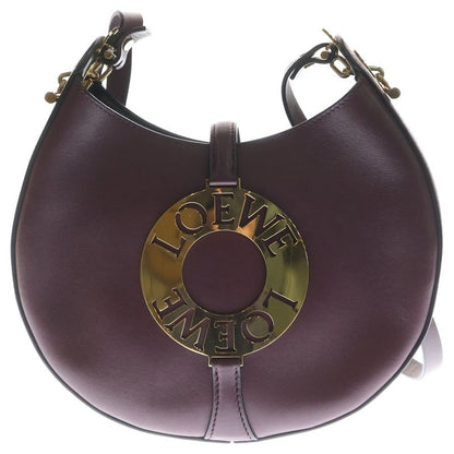 Loewe Shoulder Bag Mini Bag Wine Red Bordeaux Leather Gold Hardware