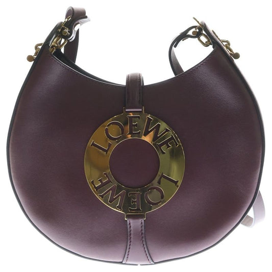 Loewe Shoulder Bag Mini Bag Wine Red Bordeaux Leather Gold Hardware