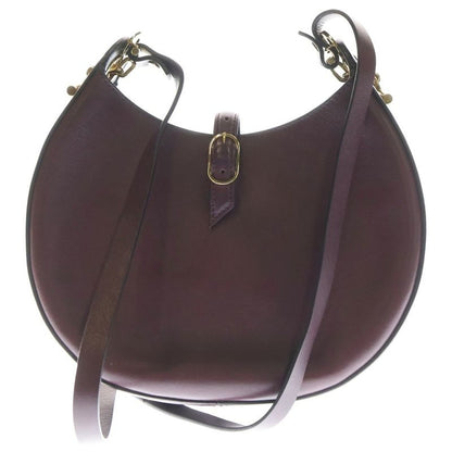 Loewe Shoulder Bag Mini Bag Wine Red Bordeaux Leather Gold Hardware