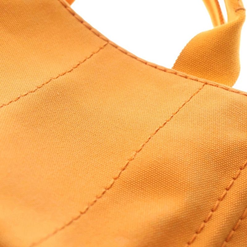 Prada Canapa Handbag Mini Tote Bag Orange Canvas