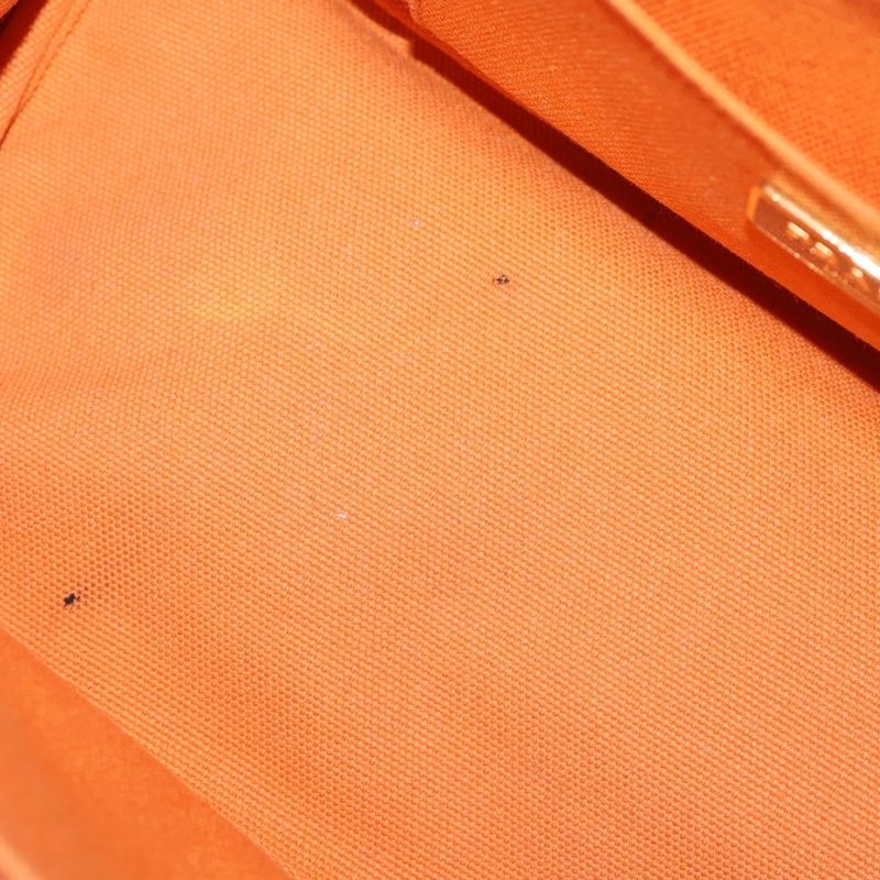 Prada Canapa Handbag Mini Tote Bag Orange Canvas