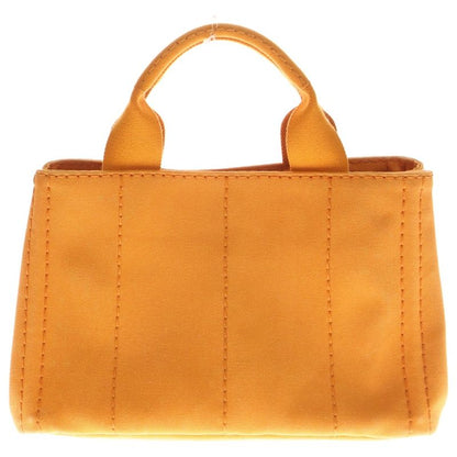 Prada Canapa Handbag Mini Tote Bag Orange Canvas