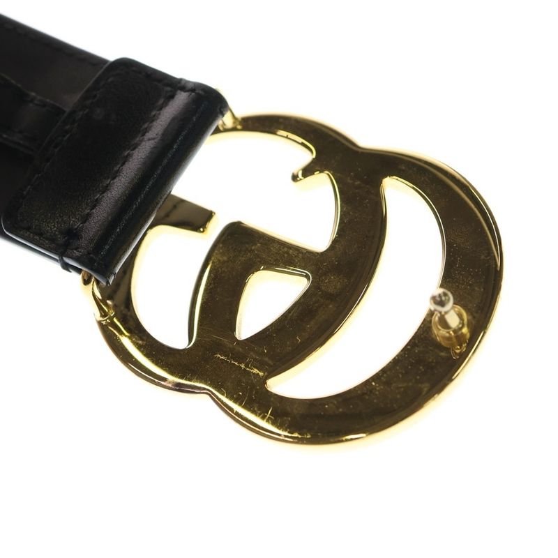 Gucci Ggmarmont Leather Belt Black 406831
