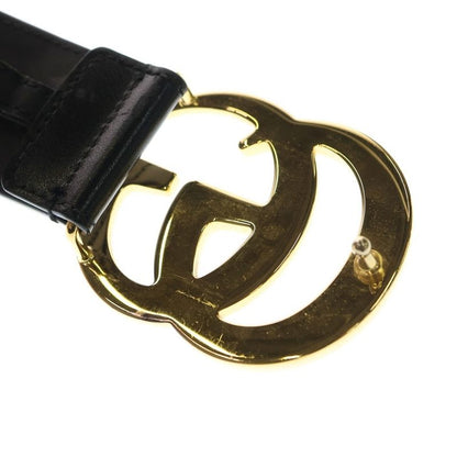 Gucci Ggmarmont Leather Belt Black 406831