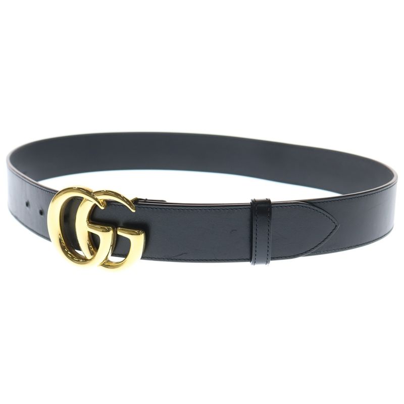 Gucci Ggmarmont Leather Belt Black 406831