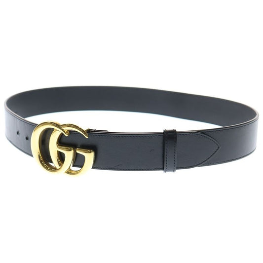 Gucci Ggmarmont Leather Belt Black 406831