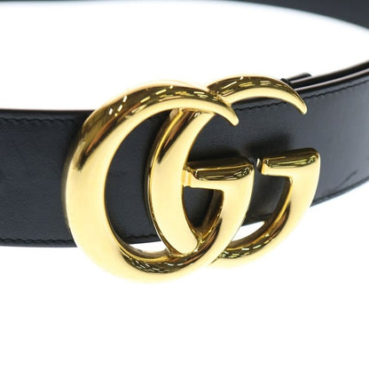 Gucci Ggmarmont Leather Belt Black 406831