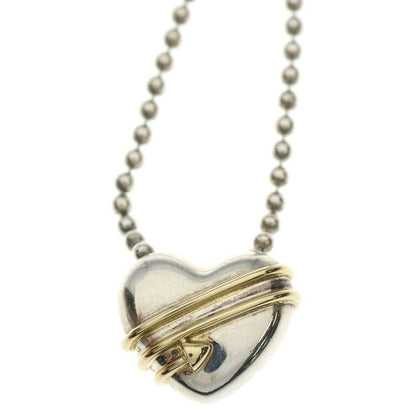 Tiffany & Co Heart Arrow Necklace Pendant Ball Chain Silver X