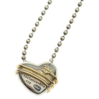 Tiffany & Co Heart Arrow Necklace Pendant Ball Chain Silver X