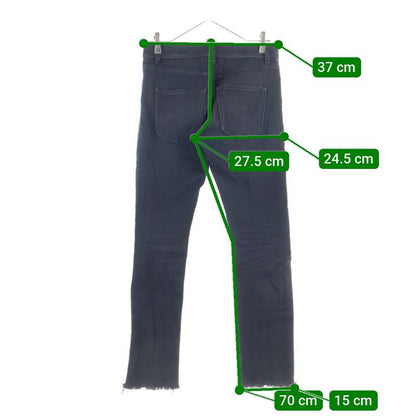 Saint Laurent Paris 16aw Distressed Knee Crush Stretch Slim Skinny Denim Pants