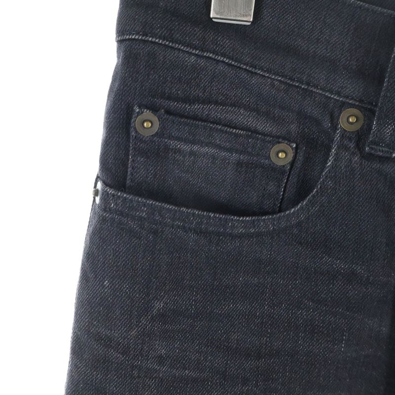 Saint Laurent Paris 16aw Distressed Knee Crush Stretch Slim Skinny Denim Pants