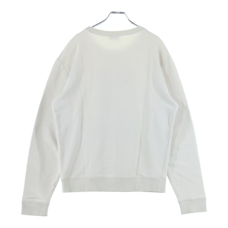 Saint Laurent Paris 18aw Distressed Robot Logo Graphic Print Crew Neck Pullover