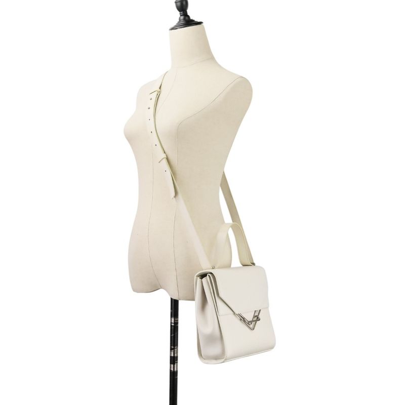 Bottega Veneta the Clip Shoulder Bag Chalk Ladies Used