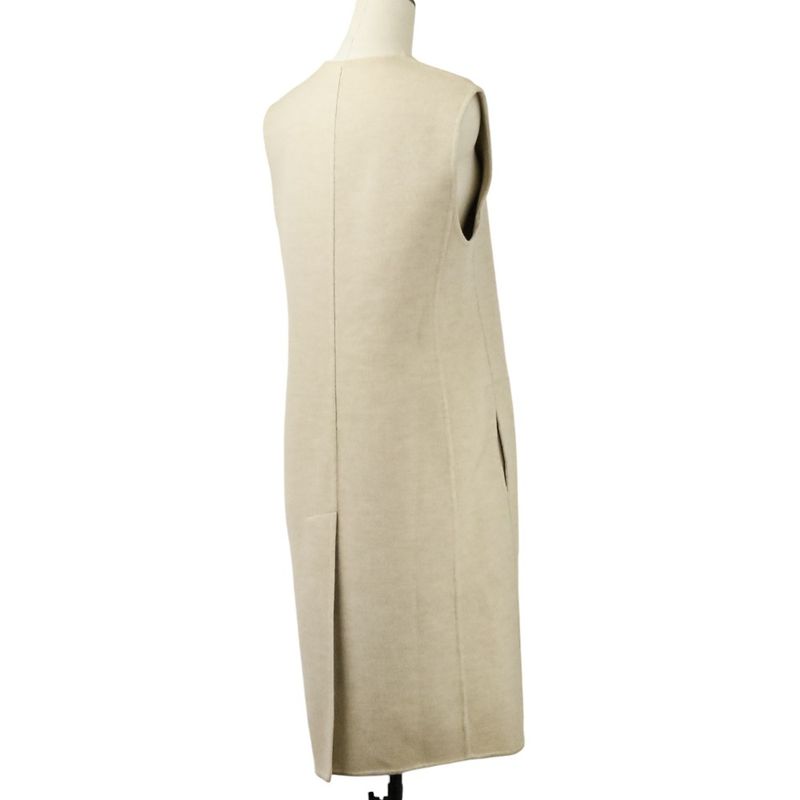 23AW HERMES Cashmere Double Face Long Gilet Sleeveless Coat 3H0191DB Size 40