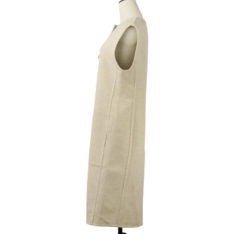 23AW HERMES Cashmere Double Face Long Gilet Sleeveless Coat 3H0191DB Size 40