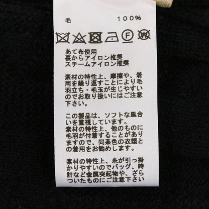 Unused 24AW HERMES Short Sleeve H Jacquard Knit Sweater Size 36 Black Ladies