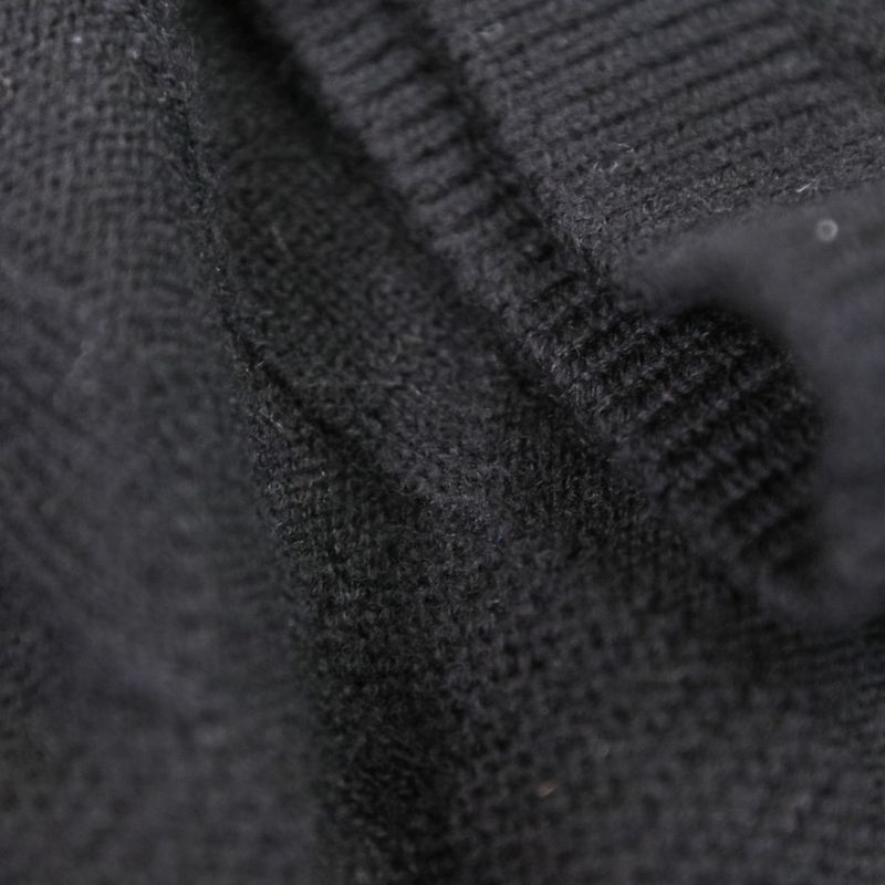 Unused 24AW HERMES Short Sleeve H Jacquard Knit Sweater Size 36 Black Ladies