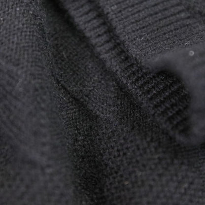 Unused 24AW HERMES Short Sleeve H Jacquard Knit Sweater Size 36 Black Ladies