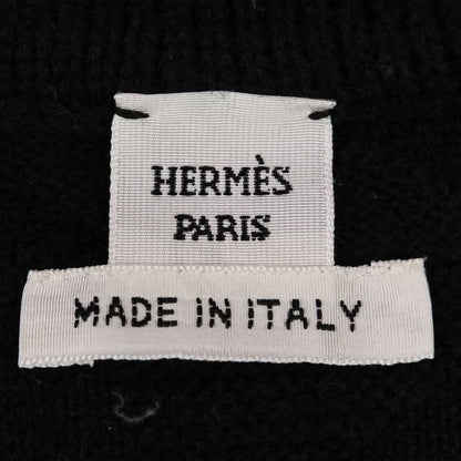 Unused 24AW HERMES Short Sleeve H Jacquard Knit Sweater Size 36 Black Ladies