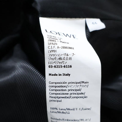 Loewe Puffer Anagram Overshirt Anagram Embroidery Filled Overshirt Black