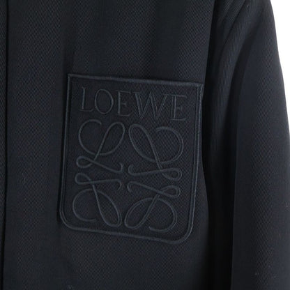 Loewe Puffer Anagram Overshirt Anagram Embroidery Filled Overshirt Black