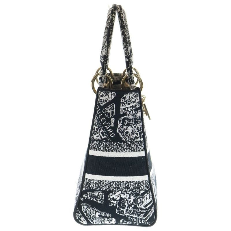 Christian Dior Lady D-Lite Plan de Paris Lady D-Lite Medium Handbag with Charm