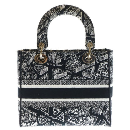Christian Dior Lady D-Lite Plan de Paris Lady D-Lite Medium Handbag with Charm