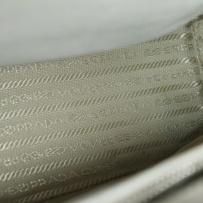 Prada Galleria Saffiano Leather Logo Plate 2way Handbag 1ba863 White