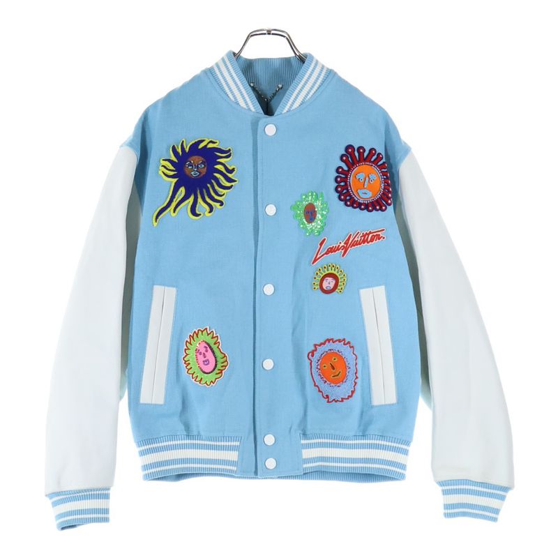 Louis Vuitton 23ss ×yk Embroidery Varsity Jacket Rm232h Vn6 Hol30e × Yayoi