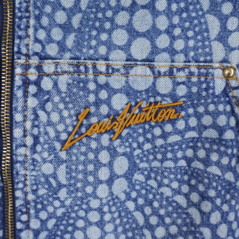 Louis Vuitton 23aw×yk Zipup Denim Bluzon Dot Rm232h Yn3 Hoa30w Yayoi Kusama Dot