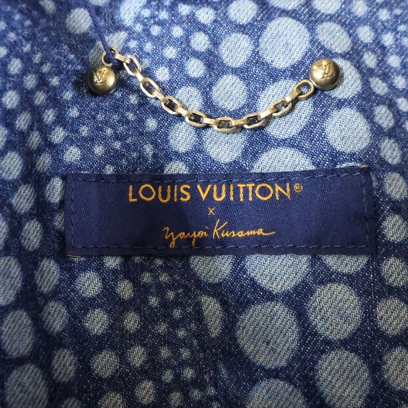Louis Vuitton 23aw×yk Zipup Denim Bluzon Dot Rm232h Yn3 Hoa30w Yayoi Kusama Dot