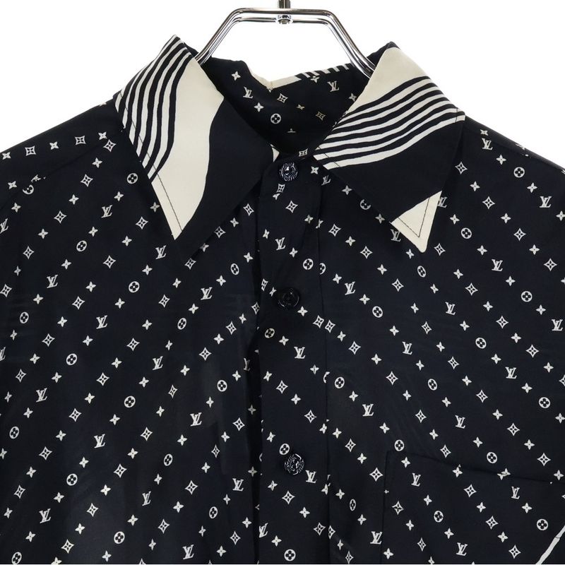Louis Vuitton L S Pajama Shirt Rw232w Zz0 Fpbl23 Long Sleeve Pajama Shirt Black