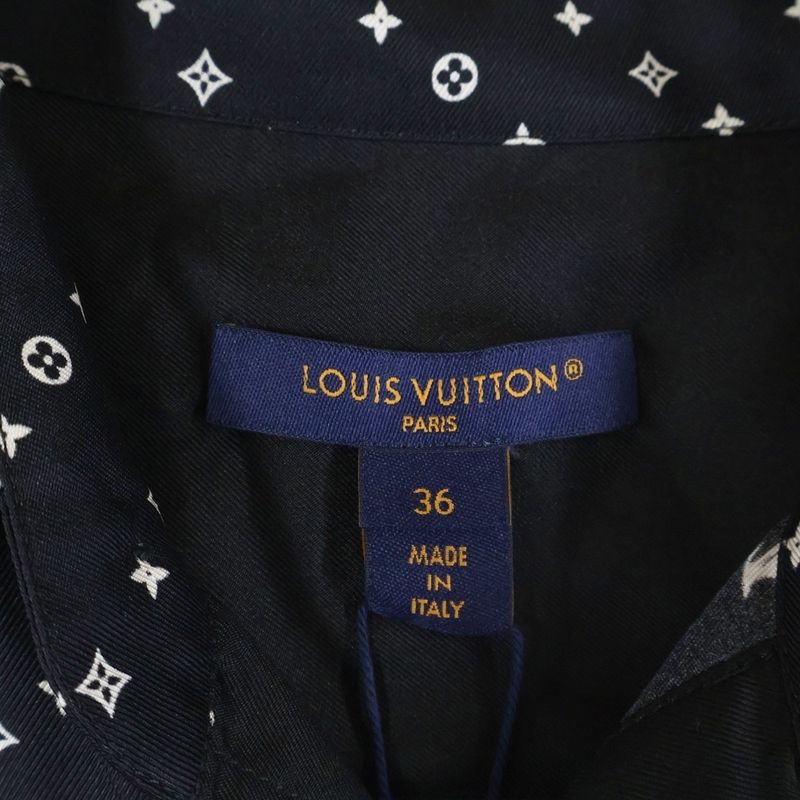 Louis Vuitton L S Pajama Shirt Rw232w Zz0 Fpbl23 Long Sleeve Pajama Shirt Black
