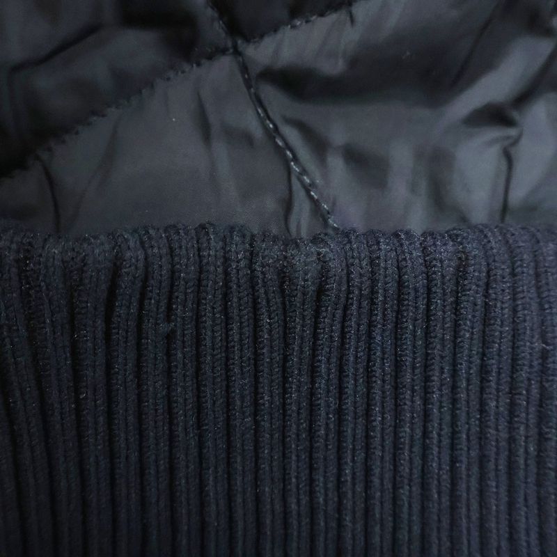 Prada Sport Rubber Patch Logo Nylon Multi-Pocket Zip Up Filling Long Jacket