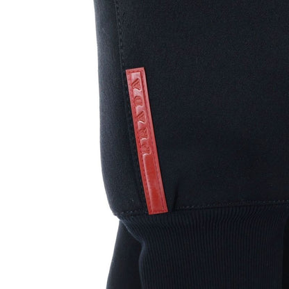 Prada Sport Rubber Patch Logo Nylon Multi-Pocket Zip Up Filling Long Jacket