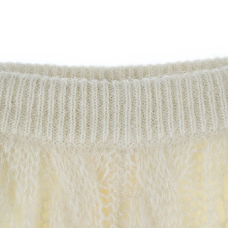 Gucci X Adidas Trefoil Logo Side Line Mohair Knit Track Pants Ivory Women's