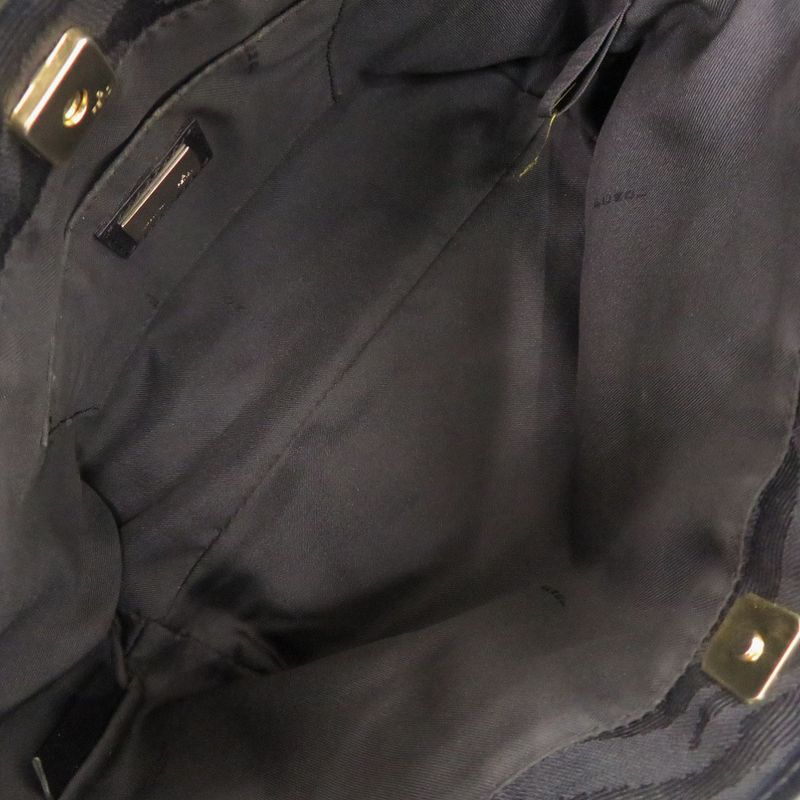 Fendi Zebra Pattern Canvas Black Tote Bag Black 0575 Fendi