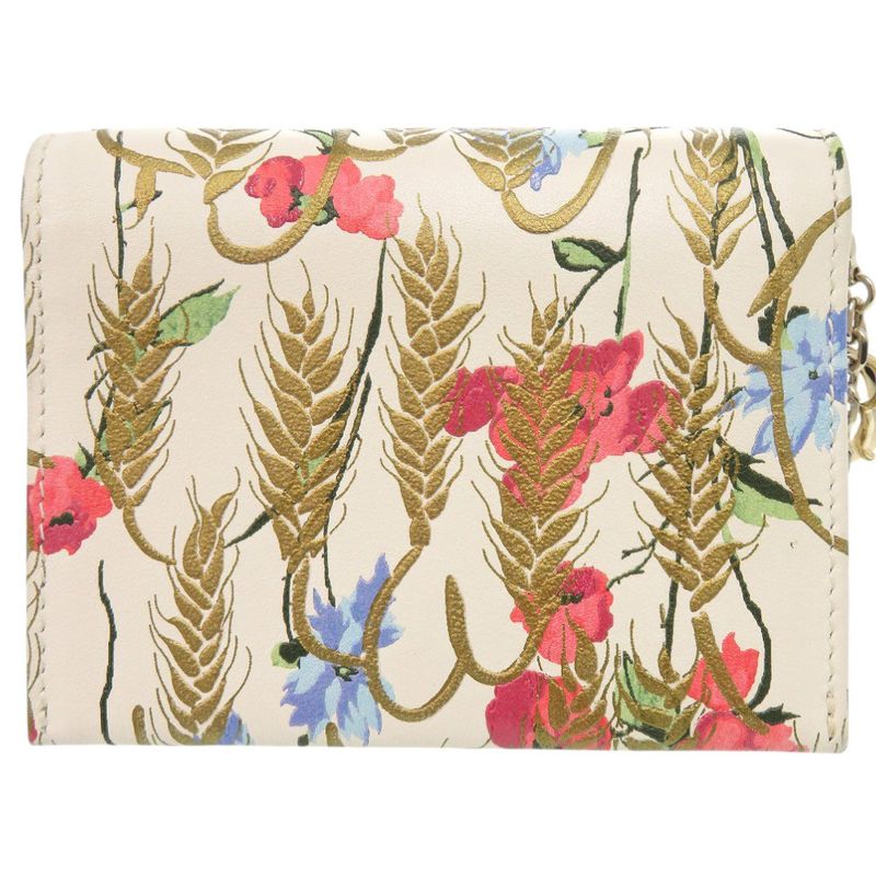 Christian Dior Card Holder Floral Leather Ivory Shoulder Bag 0125 Christian Dior