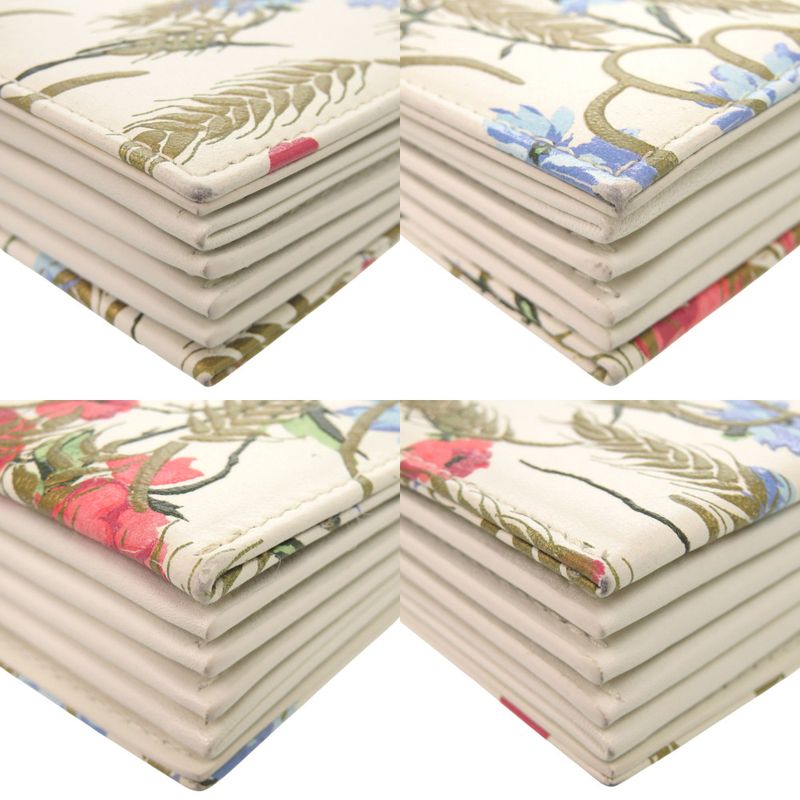 Christian Dior Card Holder Floral Leather Ivory Shoulder Bag 0125 Christian Dior