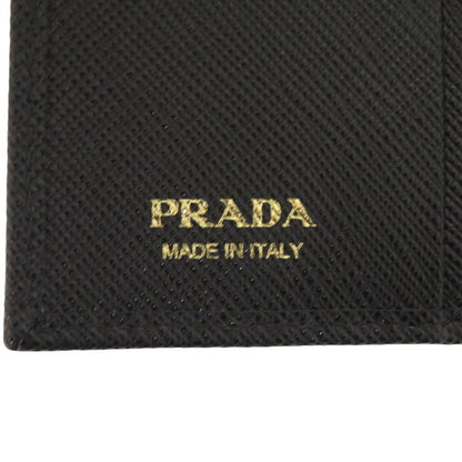 Prada 1mv021 Saffiano Leather Black Bifold Wallet Black 0741 Prada