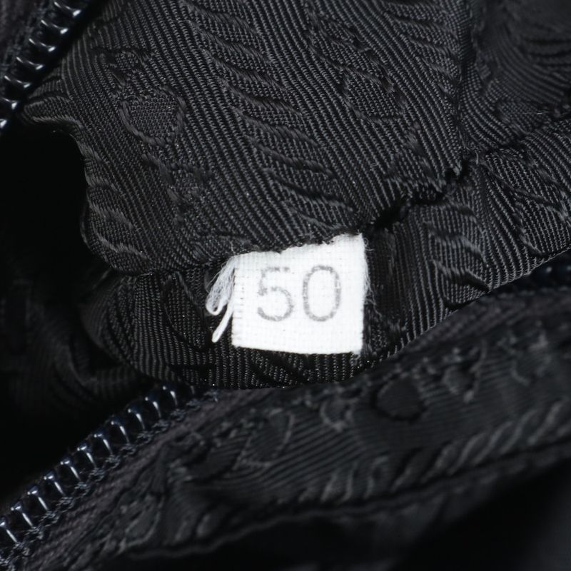 Prada Tessuto Nylon Leather Rucksack Sac Backpack Shoulder Bag Black Women's