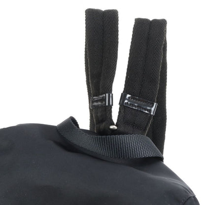 Prada Tessuto Nylon Leather Rucksack Sac Backpack Shoulder Bag Black Women's