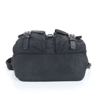 Prada Tessuto Nylon Leather Rucksack Sac Backpack Shoulder Bag Black Women's