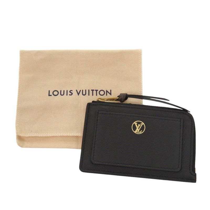 Unused Louis Vuitton Portocart Low Key M14550 Leather Black Card Case Coin Case