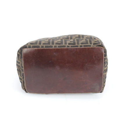 Fendi Zucca Hobo Shoulder Bag Shoulder Hand Brown Leather Women's Eum Dd28-8