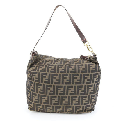 Fendi Zucca Hobo Shoulder Bag Shoulder Hand Brown Leather Women's Eum Dd28-8