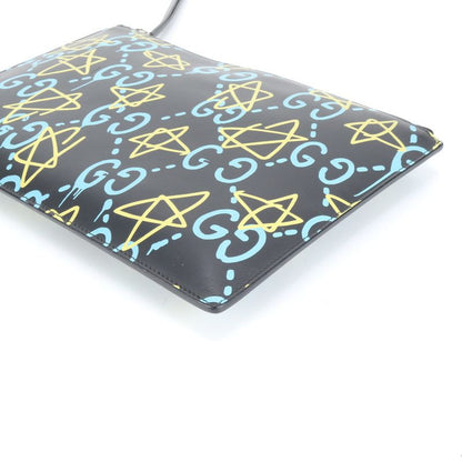 Gucci Ghost Leather Second Bag 445597 Clutch Pouch Commuting Business Genuine