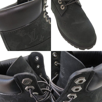 Louis Vuitton × Timberland 6-in Ankle Boots Size 7 Nuba Cles Leather Black